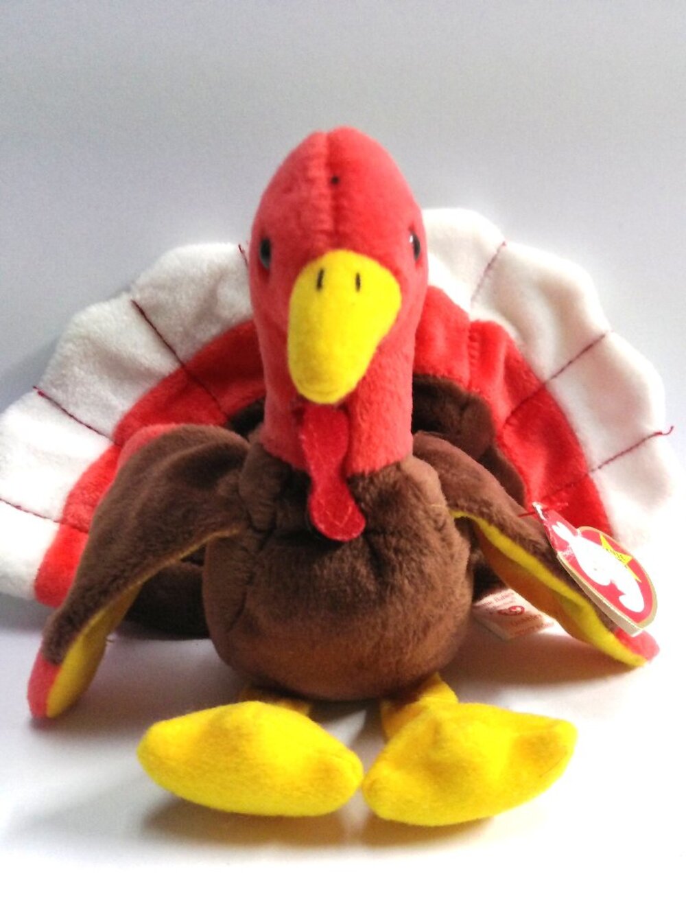 TY Beanie Baby Gobbles Turkey 1996 Vintage Retired 5.5" High Thanksgiving w/Tag